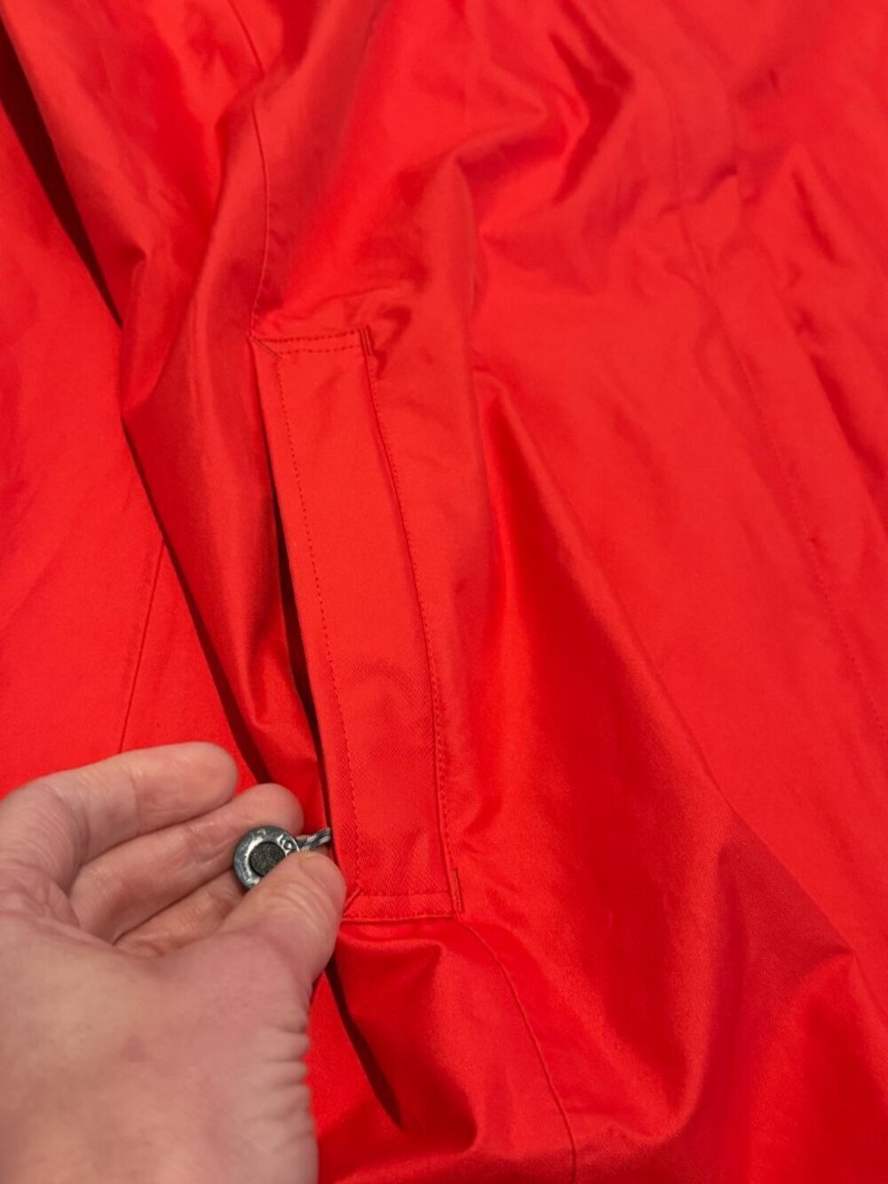 Lole Women's Rain Trench Coat - Waterproof Sealed Seams - Red - Size L - Picture 13 of 16